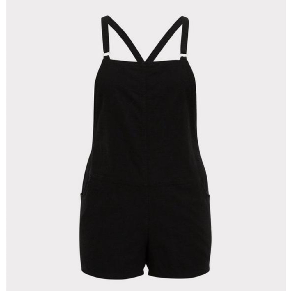 Black Women's Overall Shorts